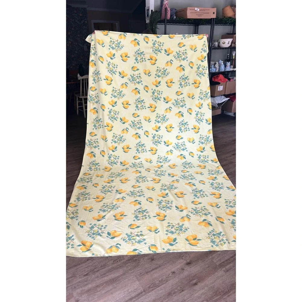 Italian Lemon Tablecloth Mediterranean Cotton Tablecloth 67x122 Made In Italy**